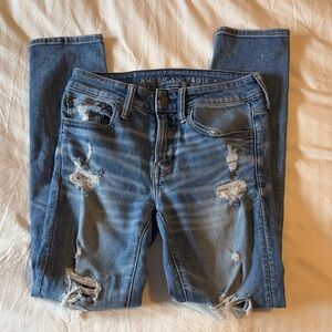 American Eagle Skinny 28x30 Distressed Jeans
